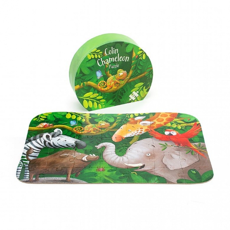 Jellycat Colin Chameleon Puzzle 23 CM X 20 CM, Jellycat USA | IA5207913