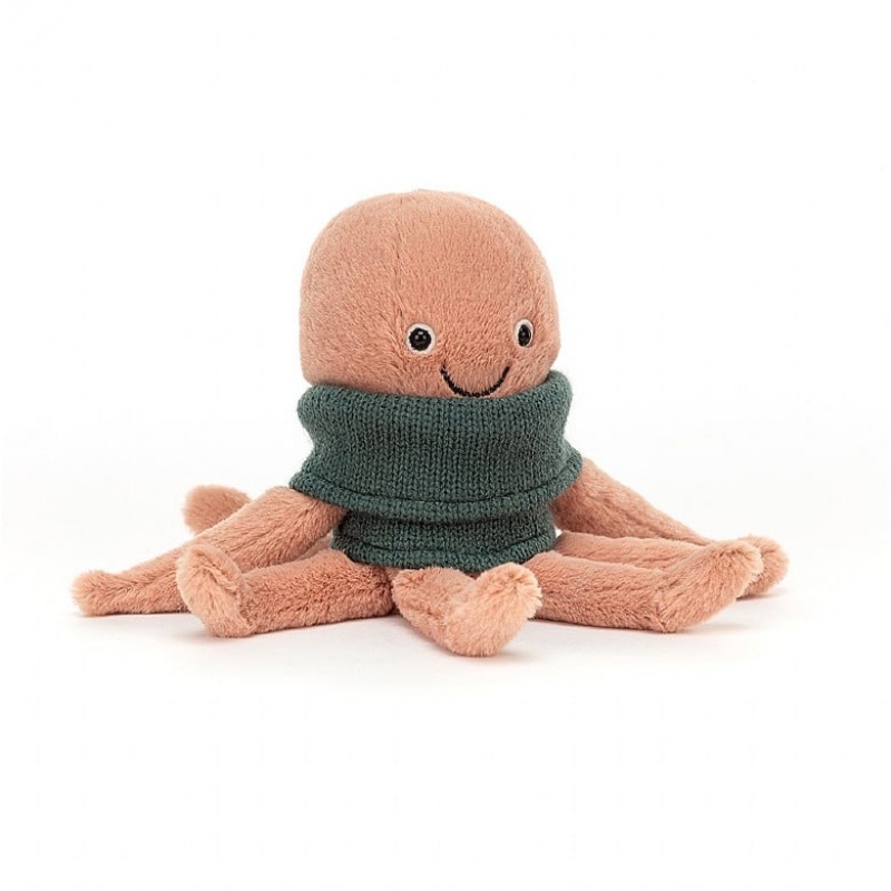 Jellycat Cozy Crew Octopus 13 CM X 17 CM, Jellycat USA | LY3427068