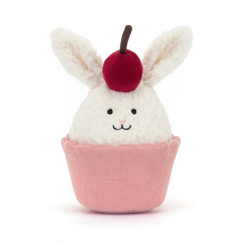 Jellycat Dainty Dessert Bunny Cupcake 14 CM X 10 CM, Jellycat USA | QN1403675