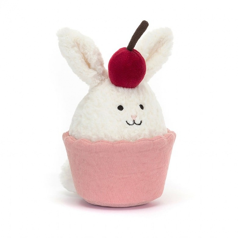 Jellycat Dainty Dessert Bunny Cupcake 14 CM X 10 CM, Jellycat USA | QN1403675