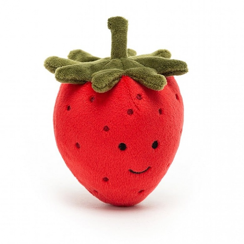 Jellycat Fabulous Fruit Strawberry 8 CM X 7 CM, Jellycat USA | AF6203179