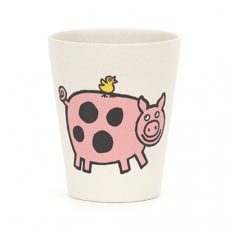 Jellycat Farm Tails Bamboo Cup 9 CM X 7 CM, Jellycat USA | IO2094673