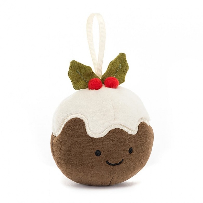 Jellycat Festive Folly Christmas Pudding 7 CM X 7 CM, Jellycat USA | NE0378259