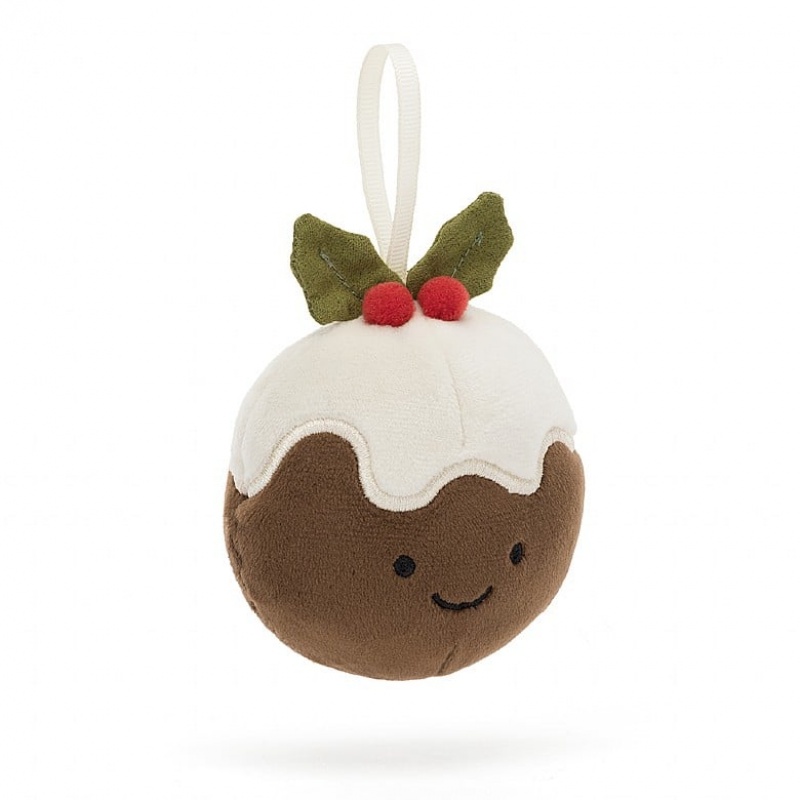 Jellycat Festive Folly Christmas Pudding 7 CM X 7 CM, Jellycat USA | NE0378259