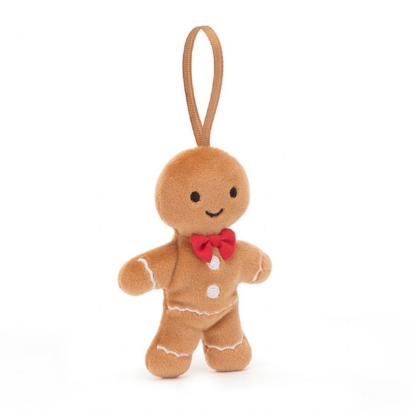 Jellycat Festive Folly Gingerbread Fred 10 CM X 4 CM, Jellycat USA | ZO0812753