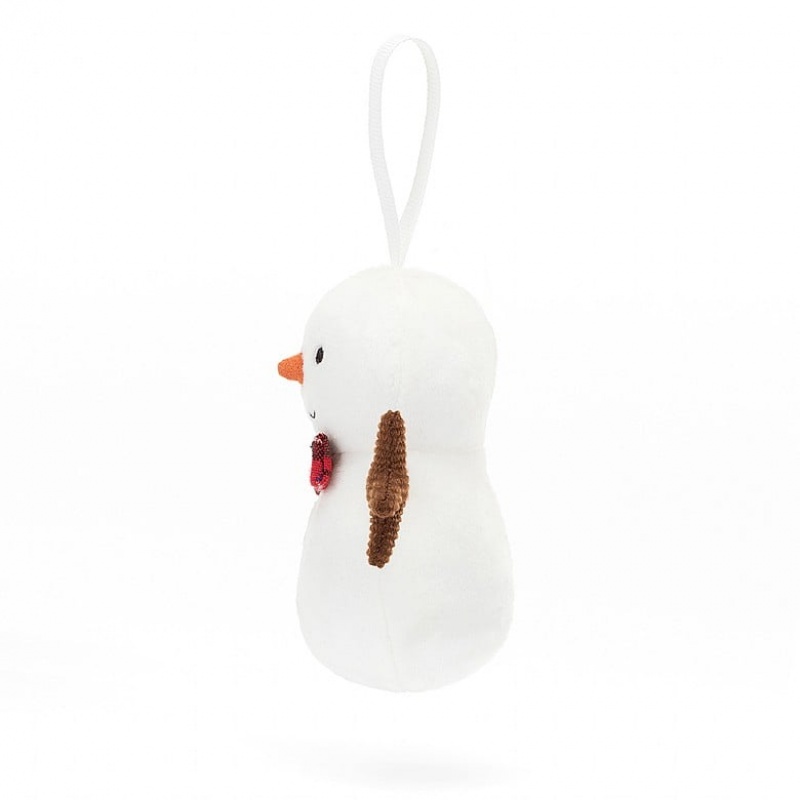 Jellycat Festive Folly Snowman 9 CM X 6 CM, Jellycat USA | NO6815230