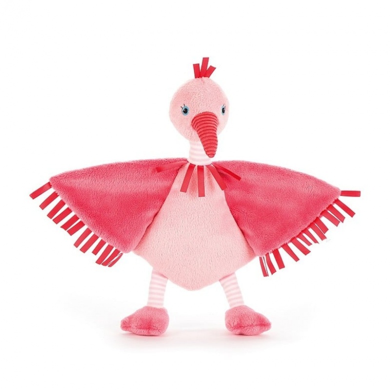 Jellycat Flapper Flamingo Soother 23 CM X 27 CM, Jellycat USA | CQ9612034