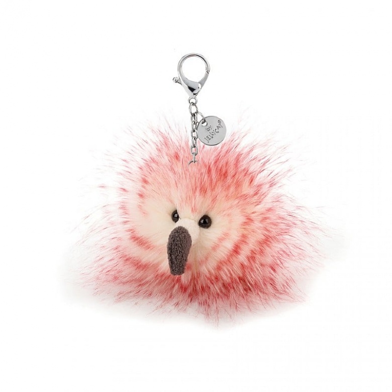 Jellycat Flora Flamingo Bag Charm 7 CM X 7 CM, Jellycat USA | EX0987614