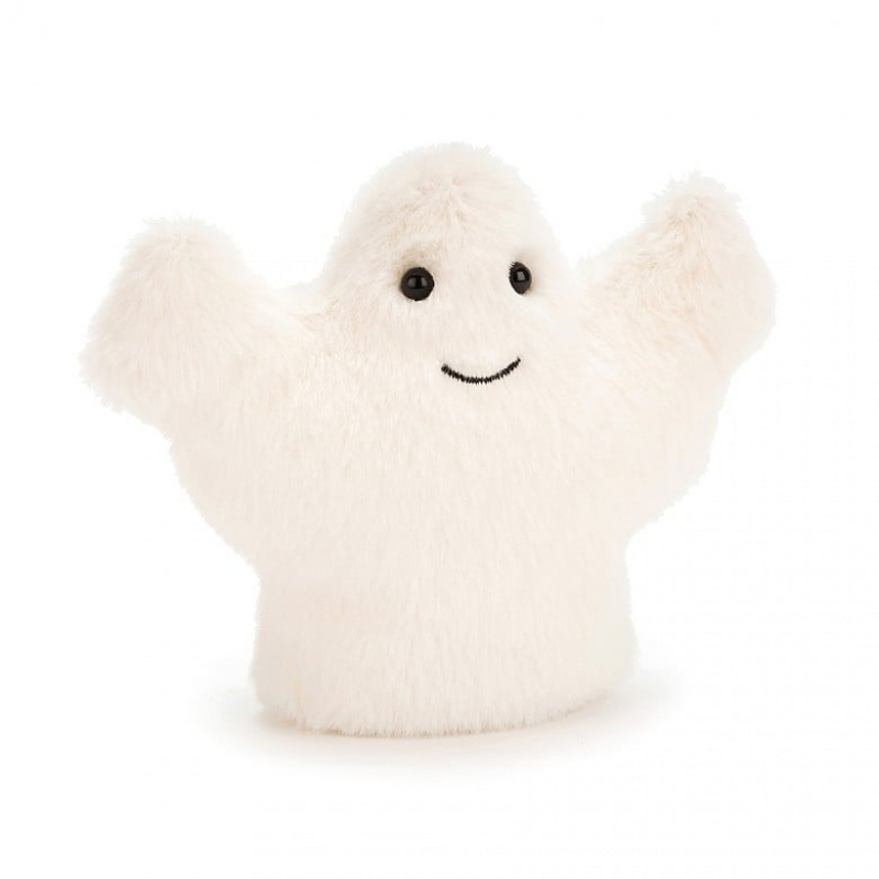 Jellycat Fluffy Ghost 12 CM X 5 CM, Jellycat USA | DF2946785