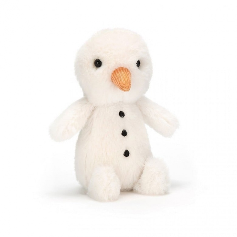 Jellycat Fluffy Snowman 12 CM X 5 CM, Jellycat USA | SE5168490