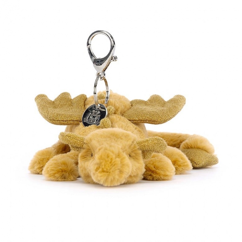 Jellycat Golden Dragon Bag Charm 12 CM X 22 CM, Jellycat USA | IP5934017