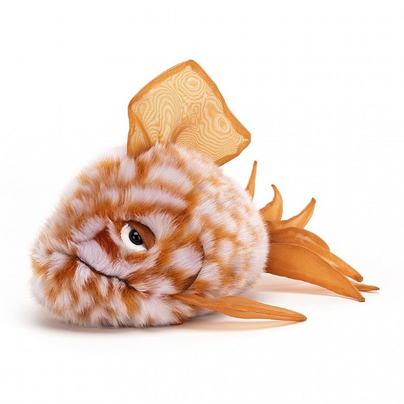 Jellycat Grumpy Fish Orange 14 CM X 22 CM, Jellycat USA | CQ9547862