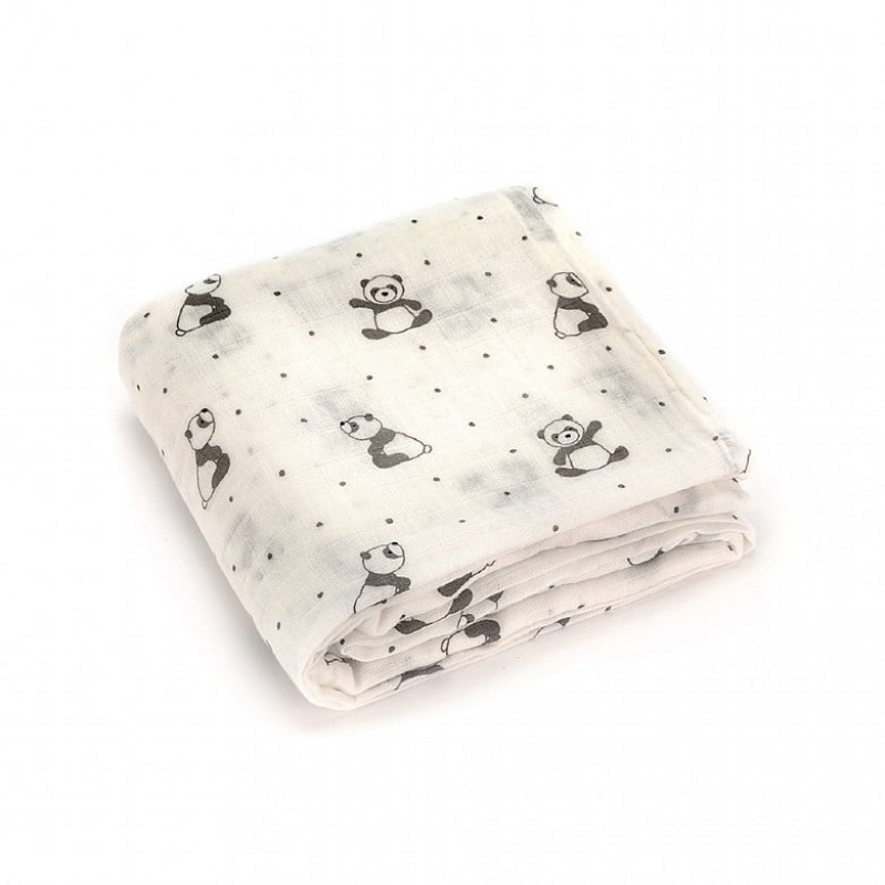 Jellycat Harry Panda Swaddle Muslin 120 CM, Jellycat USA | XW1752649