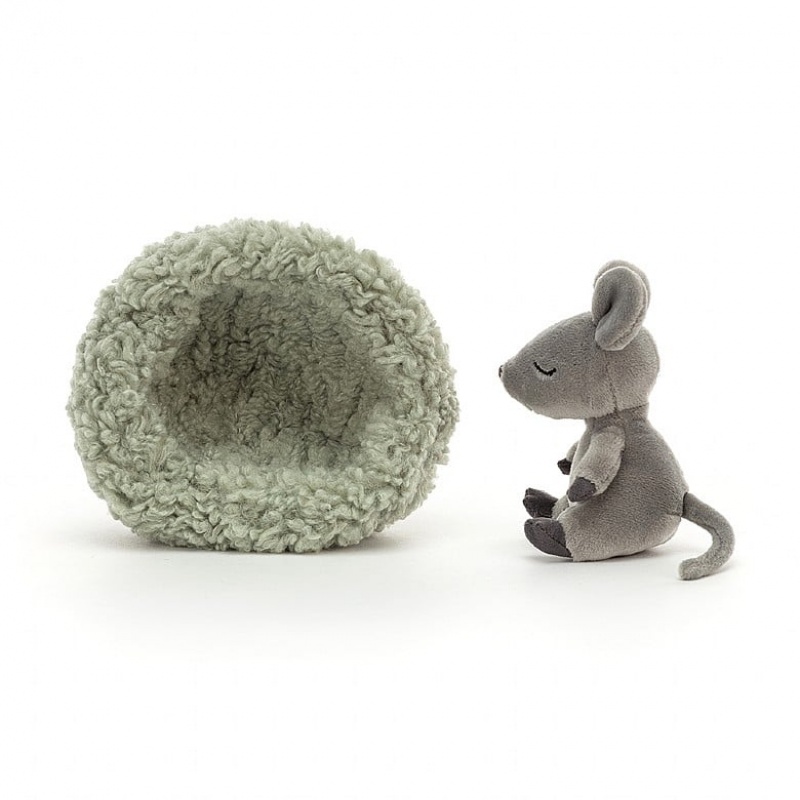 Jellycat Hibernating Mouse 12 CM X 12 CM, Jellycat USA | OR0458693