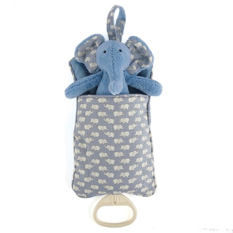 Jellycat Indigo Elly Musical Pull 23 CM, Jellycat USA | VN7604359