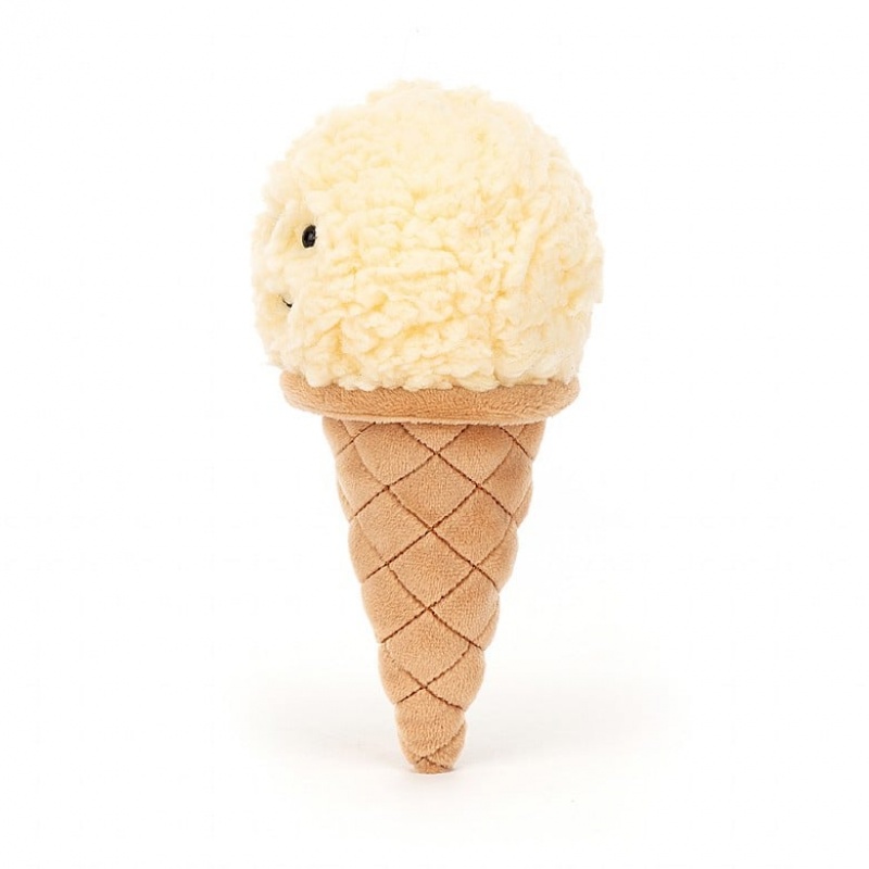 Jellycat Irresistible Ice Cream Vanilla 18 CM X 8 CM, Jellycat USA | OV4502397