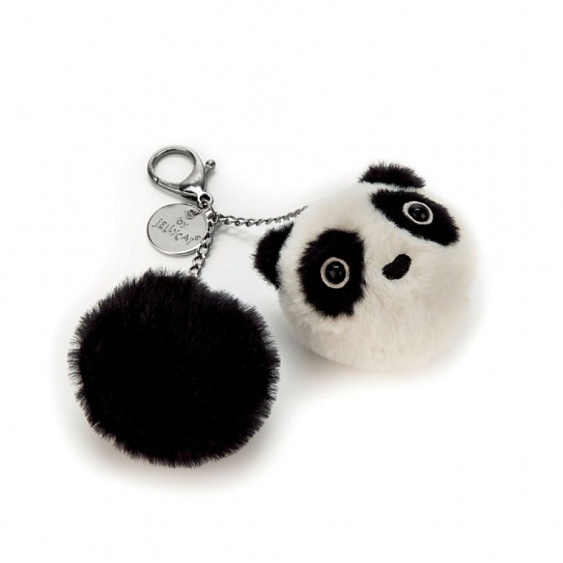 Jellycat Kutie Pops Panda Bag Charm 7 CM X 7 CM, Jellycat USA | XF4187053