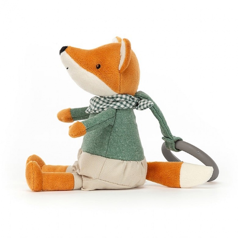 Jellycat Little Rambler Fox Rattle 14 CM X 7 CM, Jellycat USA | FL5392601