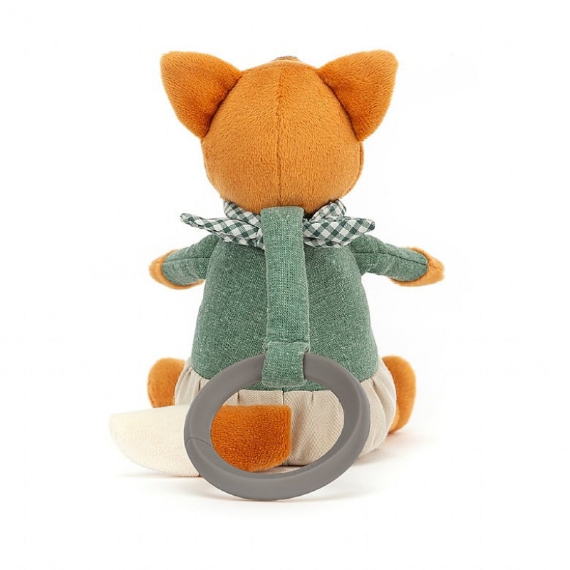 Jellycat Little Rambler Fox Rattle 14 CM X 7 CM, Jellycat USA | FL5392601