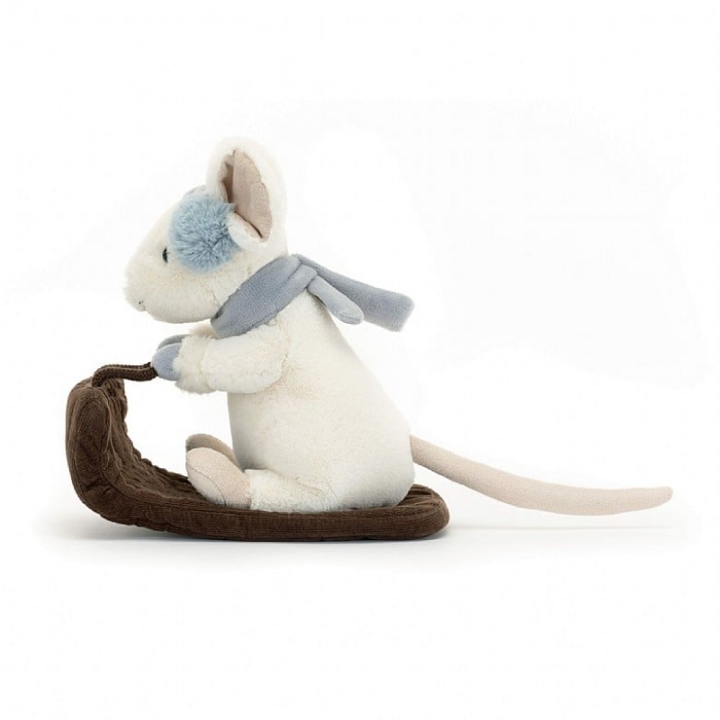 Jellycat Merry Mouse Sleighing 18 CM X 11 CM, Jellycat USA | JN3146278