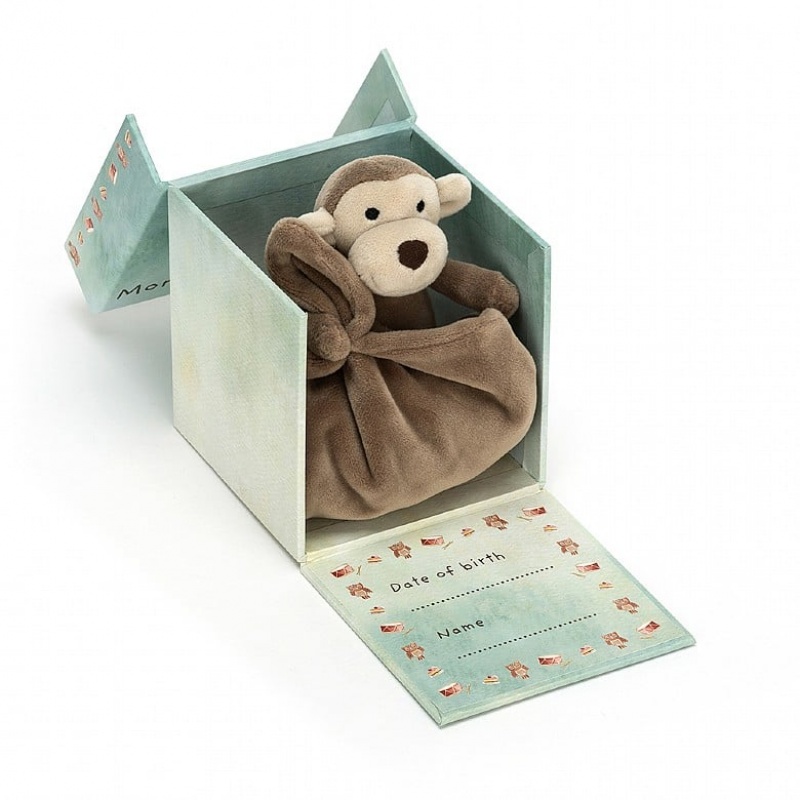 Jellycat My First Monkey Soother 23 CM X 23 CM, Jellycat USA | SF2197584