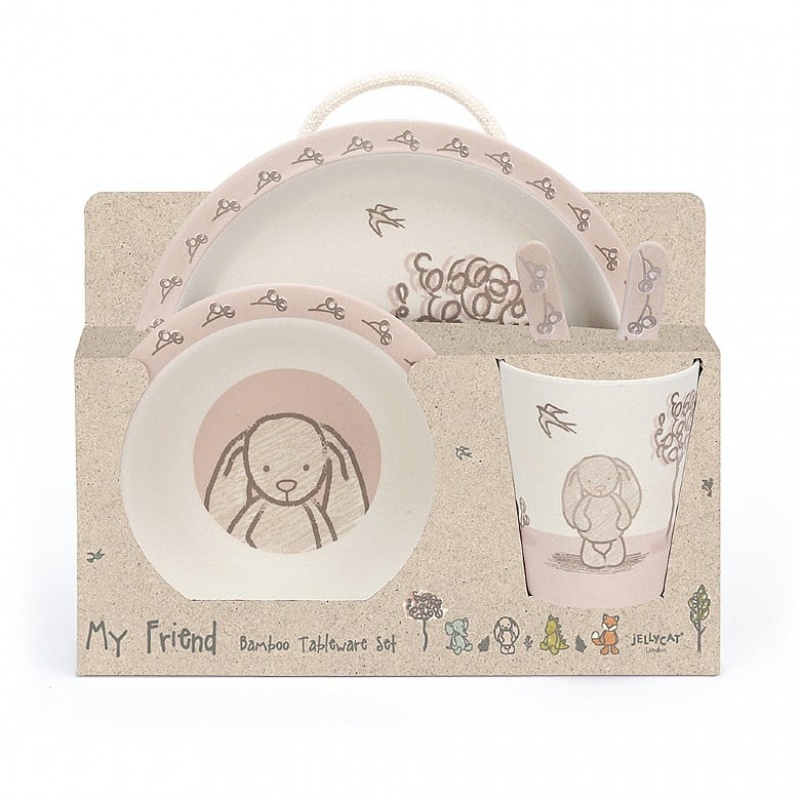 Jellycat My Friend Bunny Bamboo Set 25 CM X 7 CM, Jellycat USA | FK8710435