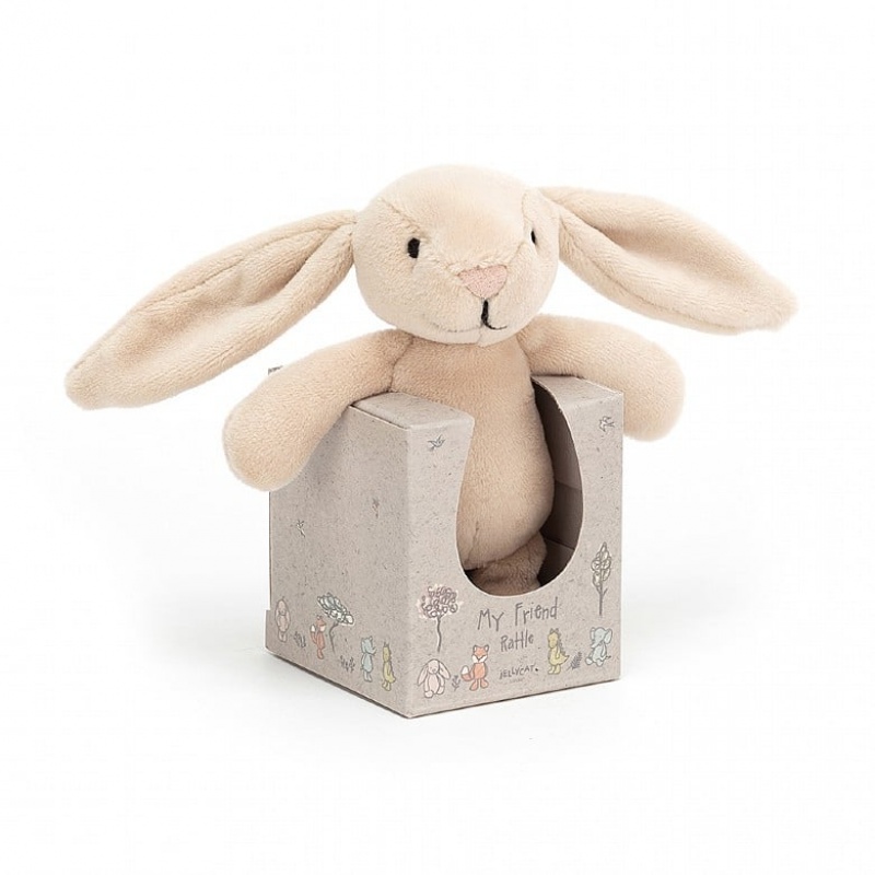 Jellycat My Friend Bunny Rattle 12 CM X 5 CM, Jellycat USA | CD5671903