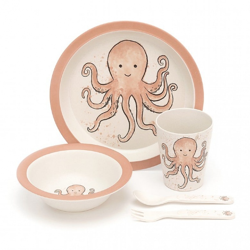 Jellycat Odell Octopus Bamboo Set 25 CM X 7 CM, Jellycat USA | QX5967234