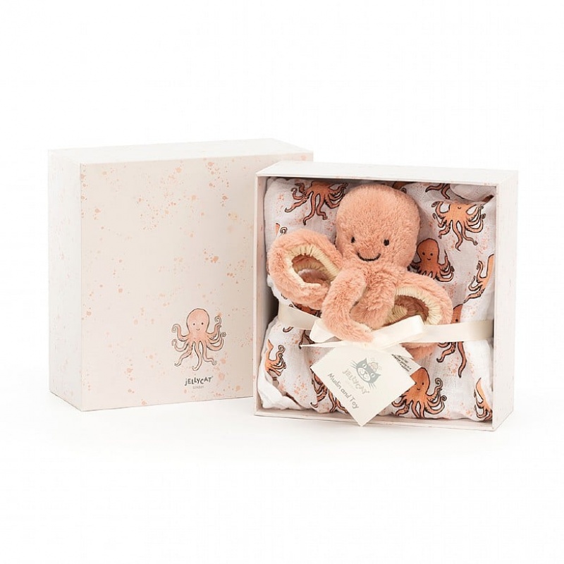 Jellycat Odell Octopus Gift Set 18 CM X 18 CM, Jellycat USA | SF8230154