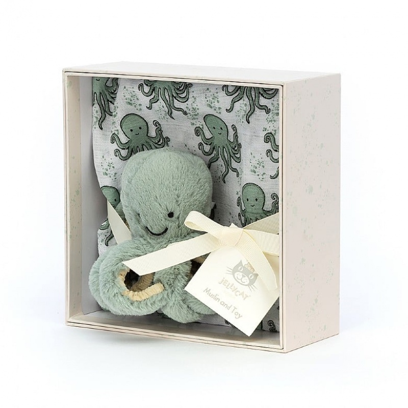 Jellycat Odyssey Octopus Gift Set 18 CM X 18 CM, Jellycat USA | CR6850917