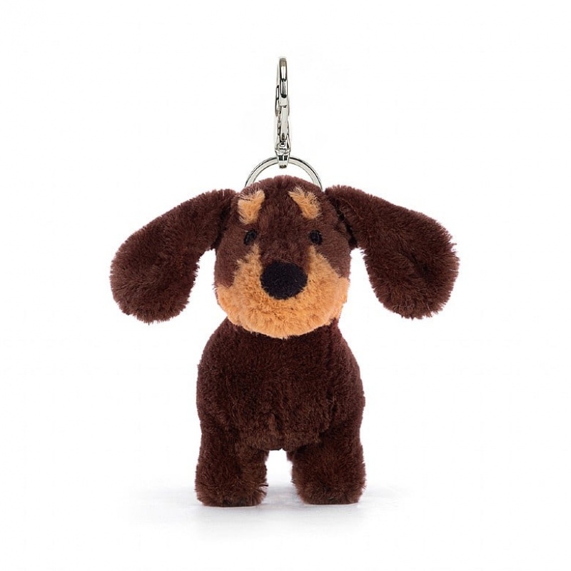 Jellycat Otto Sausage Dog Bag Charm 11 CM X 4 CM, Jellycat USA | YH2398617