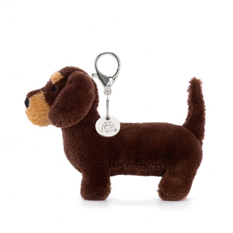 Jellycat Otto Sausage Dog Bag Charm 11 CM X 4 CM, Jellycat USA | YH2398617