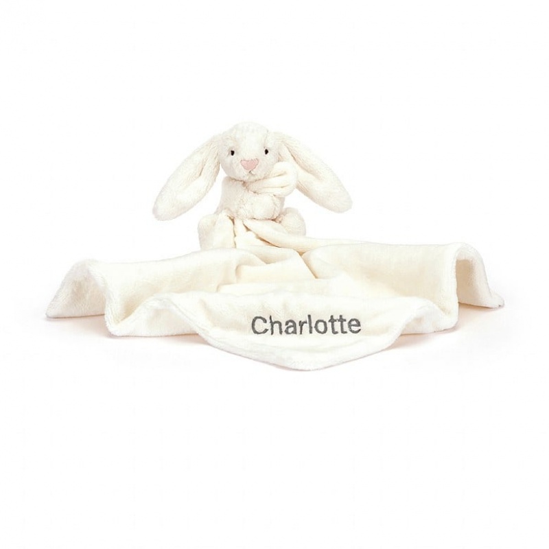 Jellycat Personalised Bashful Cream Bunny Soother 34 CM X 34 CM, Jellycat USA | BG7632845