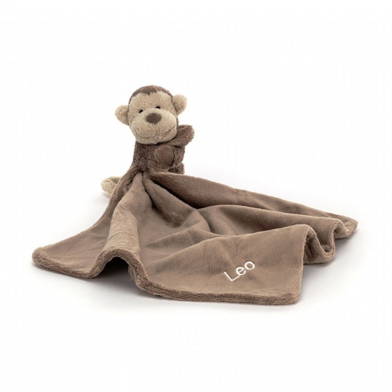 Jellycat Personalised Bashful Monkey Soother 34 CM X 34 CM, Jellycat USA | AC6381540