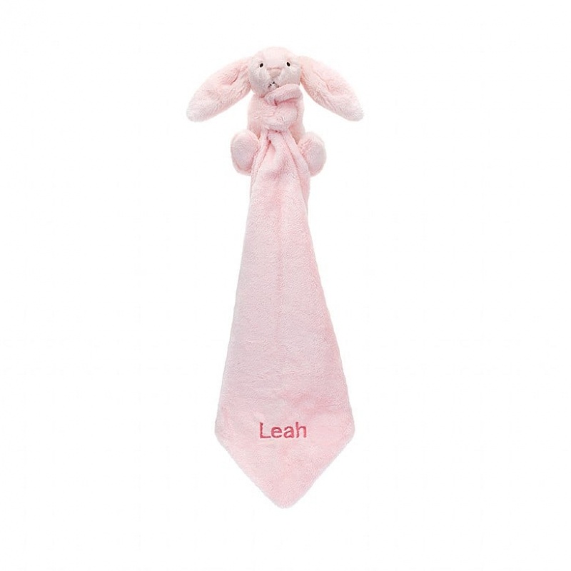 Jellycat Personalised Bashful Pink Bunny Soother 34 CM X 34 CM, Jellycat USA | JL9215840