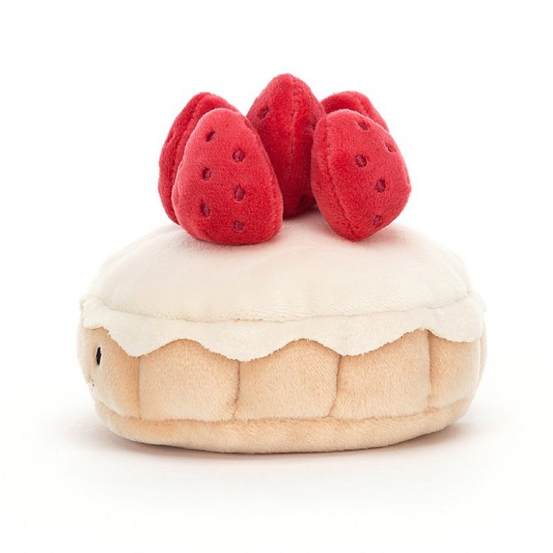 Jellycat Pretty Patisserie Tarte Aux Fraises 7 CM X 9 CM, Jellycat USA | FG2813670