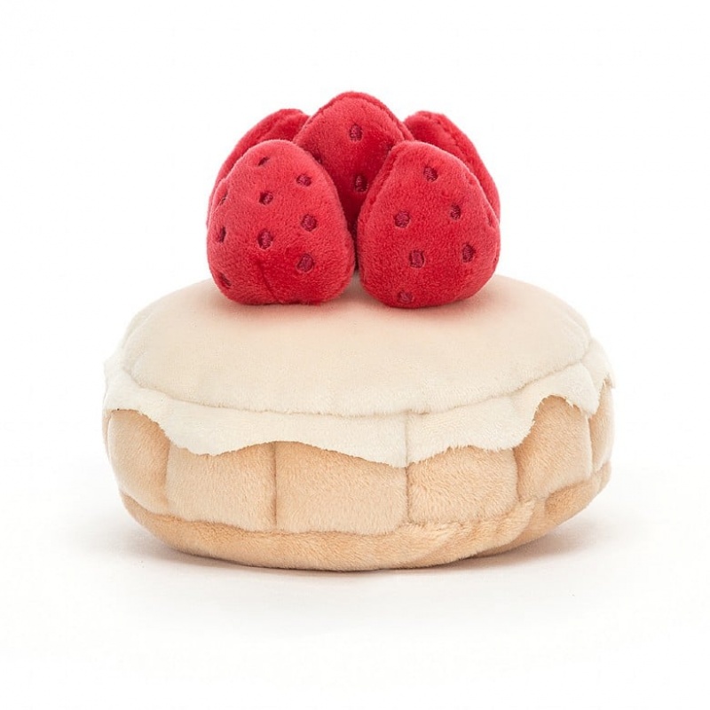 Jellycat Pretty Patisserie Tarte Aux Fraises 7 CM X 9 CM, Jellycat USA | FG2813670