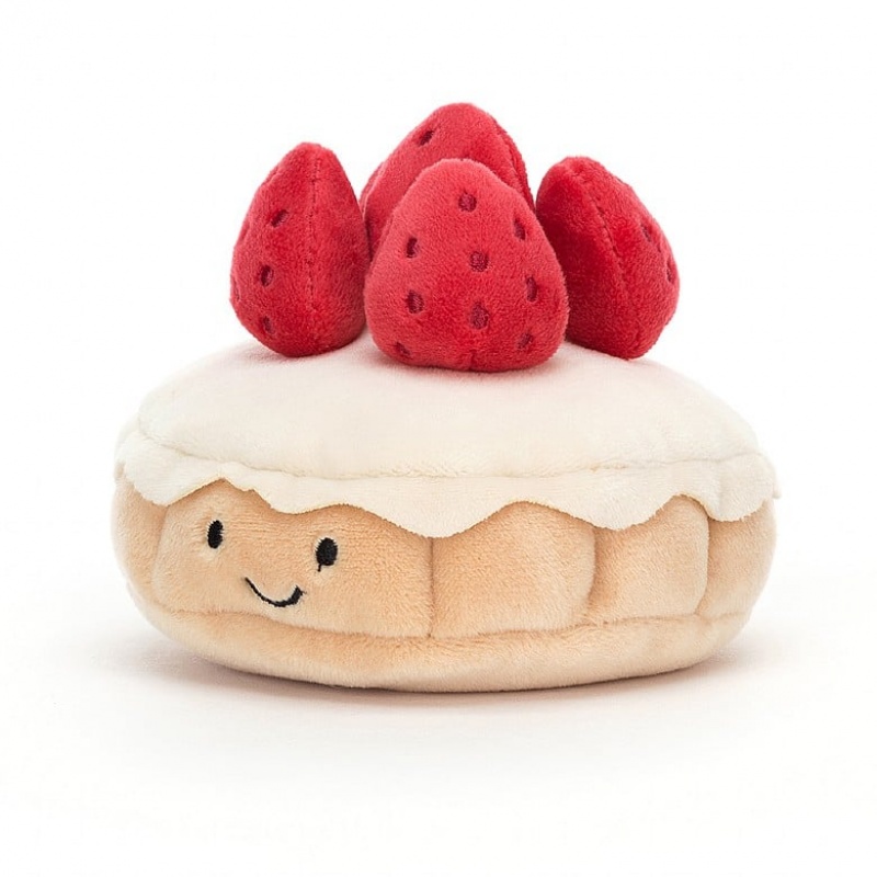 Jellycat Pretty Patisserie Tarte Aux Fraises 7 CM X 9 CM, Jellycat USA | FG2813670