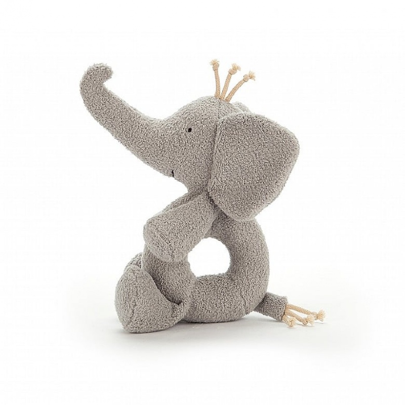 Jellycat Rattlering Elephant 22 CM, Jellycat USA | KS1439502