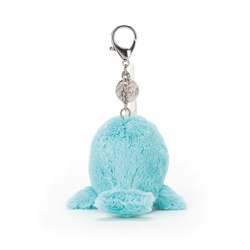 Jellycat Seas The Day Aqua Bag Charm 11 CM X 7 CM, Jellycat USA | OD1480259