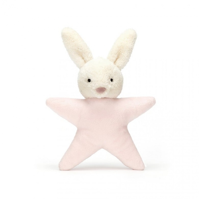 Jellycat Star Bunny Pink Rattle 16 CM X 6 CM, Jellycat USA | XH6405392