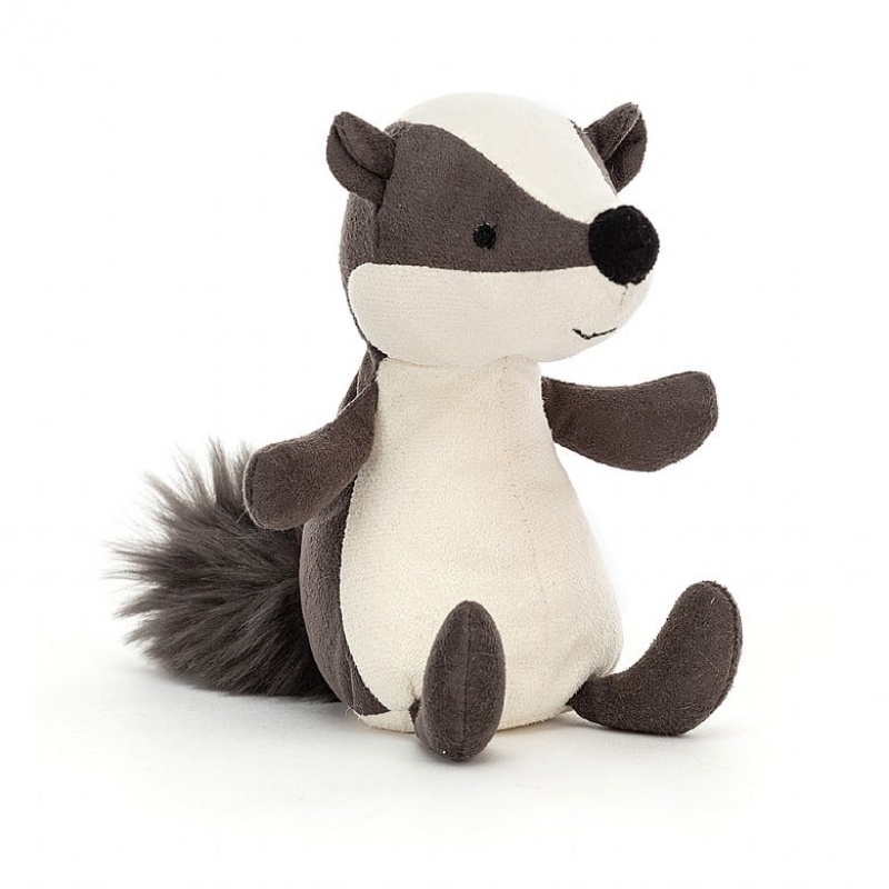 Jellycat Suedetta Badger 13 CM X 6 CM, Jellycat USA | IO8261370