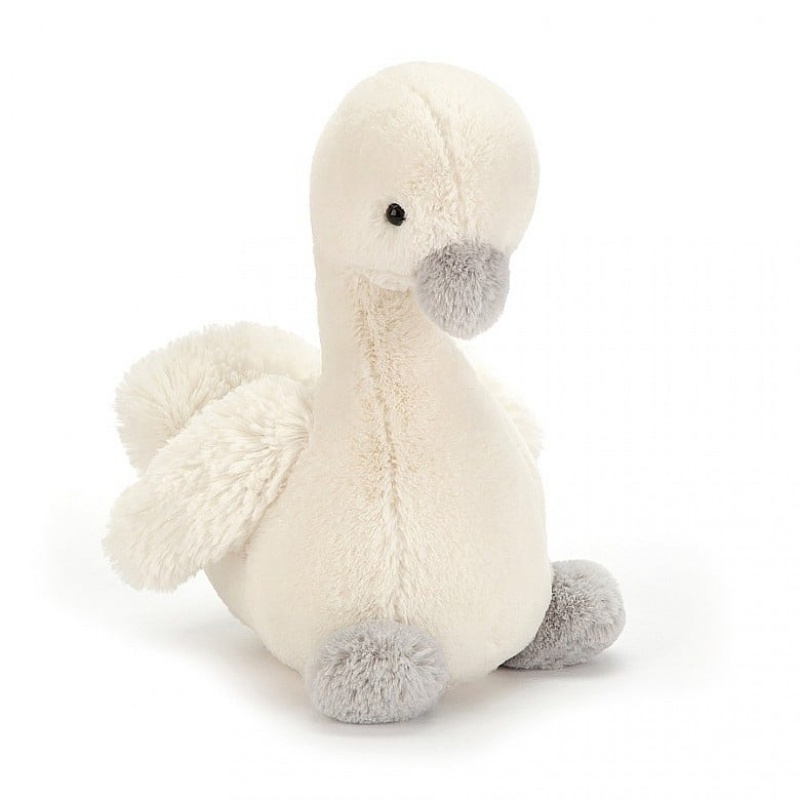 Jellycat Syllabub Swan Grey Chime 23 CM, Jellycat USA | FS8615204