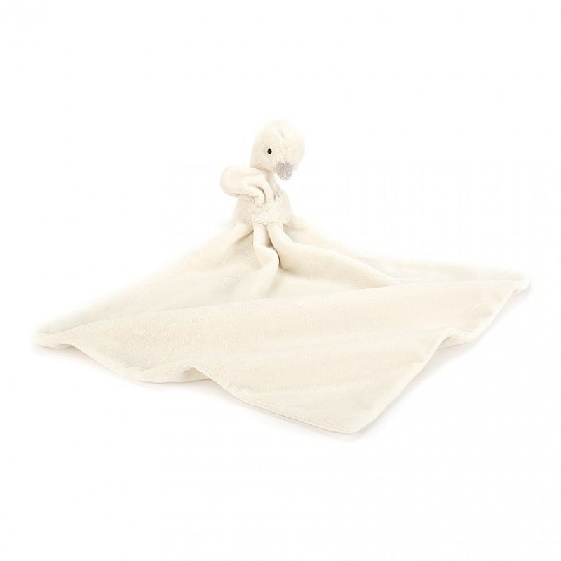 Jellycat Syllabub Swan Grey Soother 34 CM X 8 CM, Jellycat USA | EZ2638507