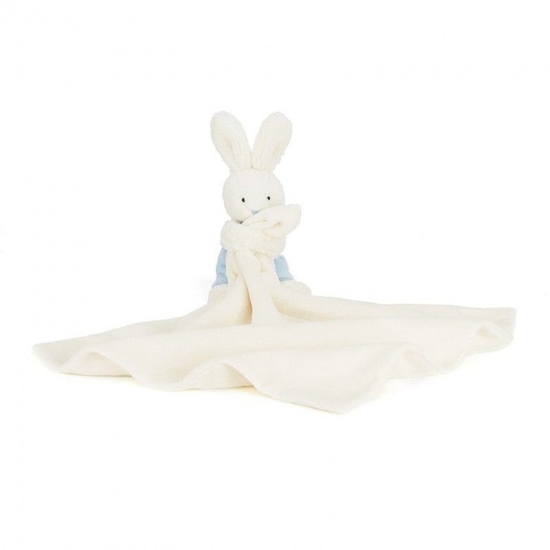 Jellycat Velvet Bunny Blue Soother 34 CM, Jellycat USA | RG2109483