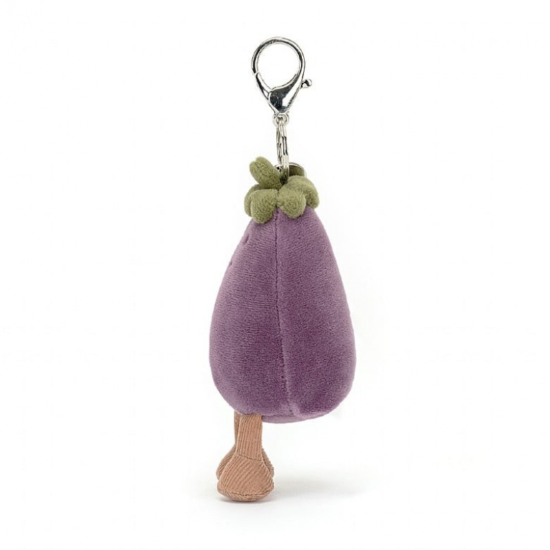 Jellycat Vivacious Aubergine Bag Charm 12 CM X 5 CM, Jellycat USA | YO7290341