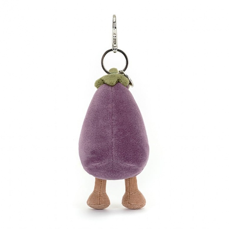 Jellycat Vivacious Aubergine Bag Charm 12 CM X 5 CM, Jellycat USA | YO7290341