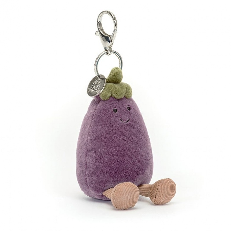 Jellycat Vivacious Aubergine Bag Charm 12 CM X 5 CM, Jellycat USA | YO7290341