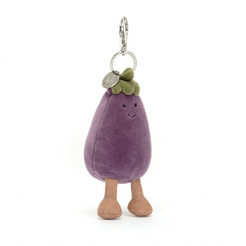 Jellycat Vivacious Aubergine Bag Charm 12 CM X 5 CM, Jellycat USA | YO7290341