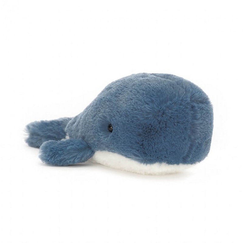 Jellycat Wavelly Whale Blue 6 CM X 15 CM, Jellycat USA | XJ3526091